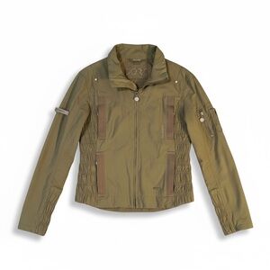 Gersemi Madonna Sage Quilted Equestrian Utility Style Riding Jacket Large